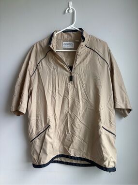 Ashworth Beige Golf Pullover with Black Trim